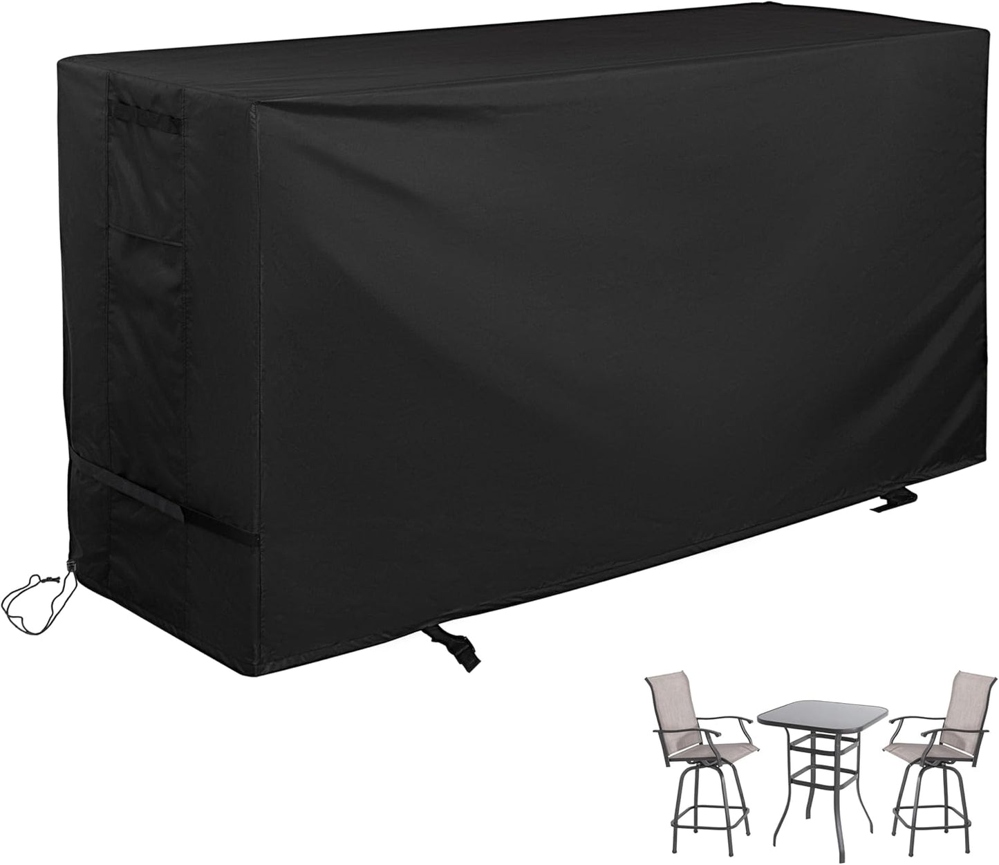 Durable Bar Height Patio Set Cover for High Top Bistro Sets