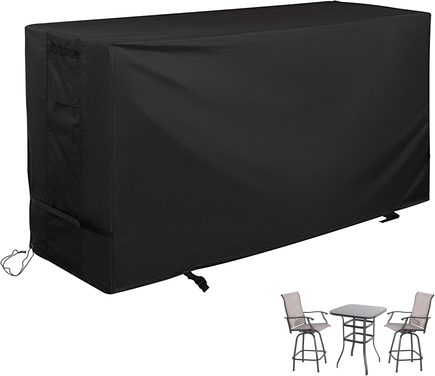 Durable Bar Height Patio Set Cover for High Top Bistro Sets