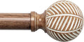 Wood Curtain Rods for Windows 1 in Diameter Adjustable 72 to 144 in