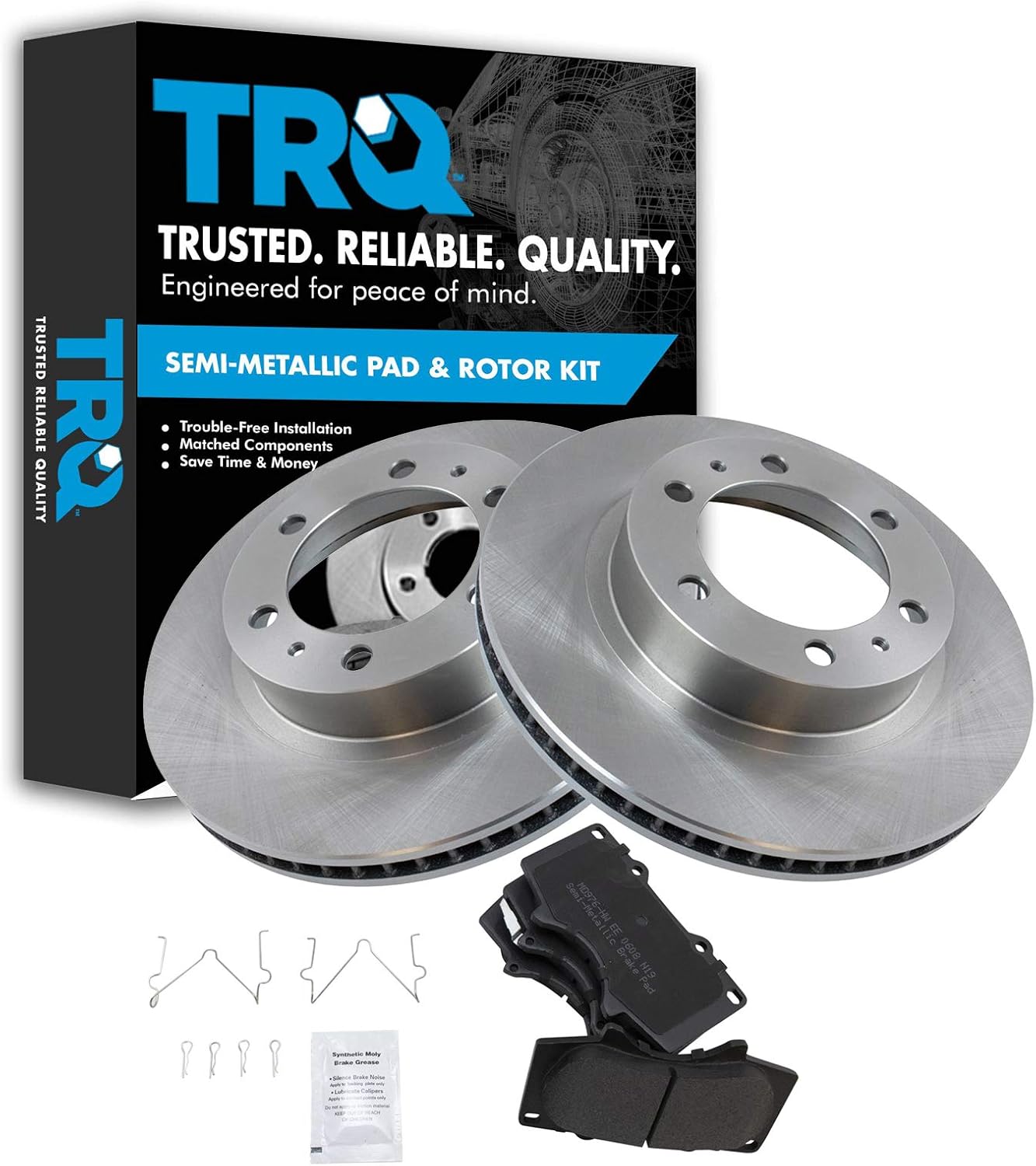 TRQ Front Brake Pad & Rotor Kit for Toyota 4Runner & Tacoma