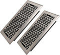 4x10 in 2 Pack Heavy Duty Walkable Floor Register - Satin Nickel
