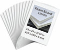 Foam Board 18 x 24 in - 12 Pack White Poster Board for Crafts
