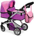 Mommy & Me Doll Stroller with Adjustable Handle and Bassinet