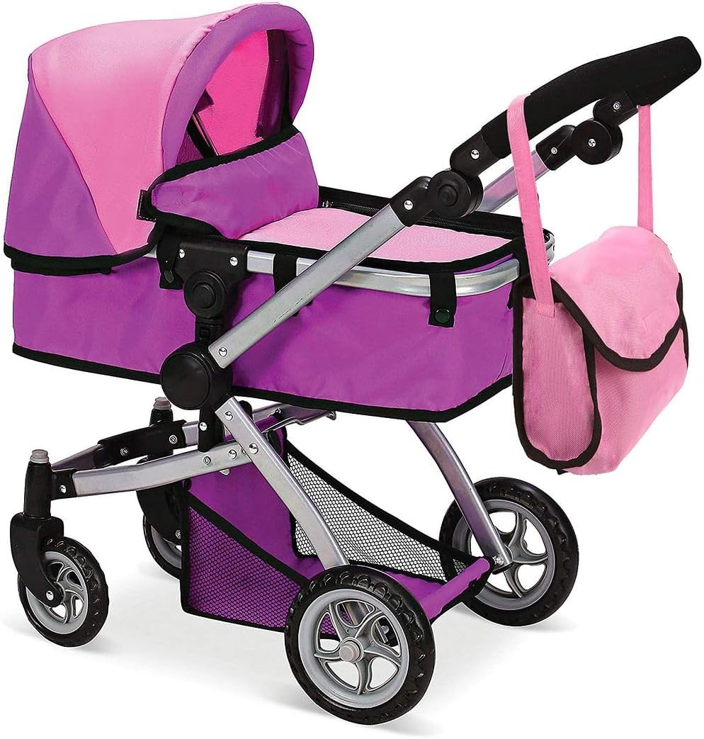 Mommy & Me Foldable Deluxe Toy Baby Doll Stroller for Kids