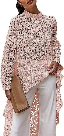 PRETTYGARDEN Women's Long Sleeve High Low Asymmetrical Blouse