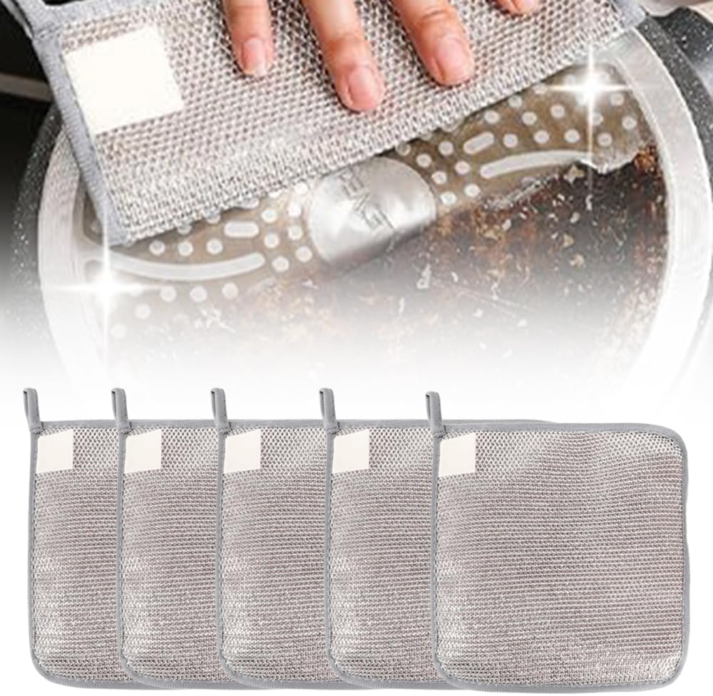 Jiexily 2025 Wire Dishwashing Rags Set - Clean Safely & Efficiently