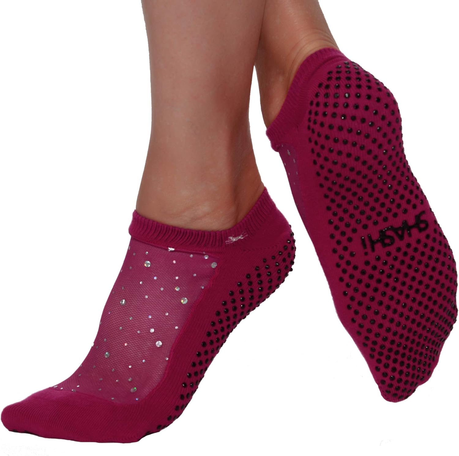 Non Slip Pilates Socks with Grip - SHASHI Star Mesh