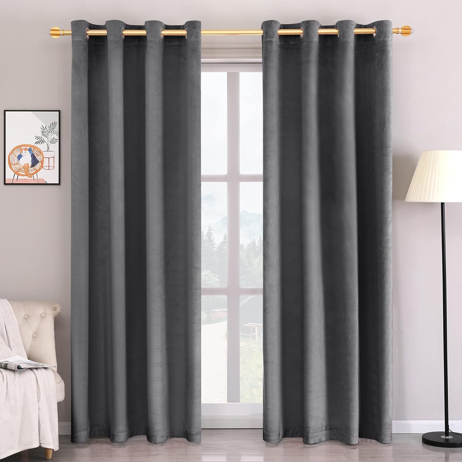 Luxe Velvet Curtains - Ultimate Privacy & Light Block!