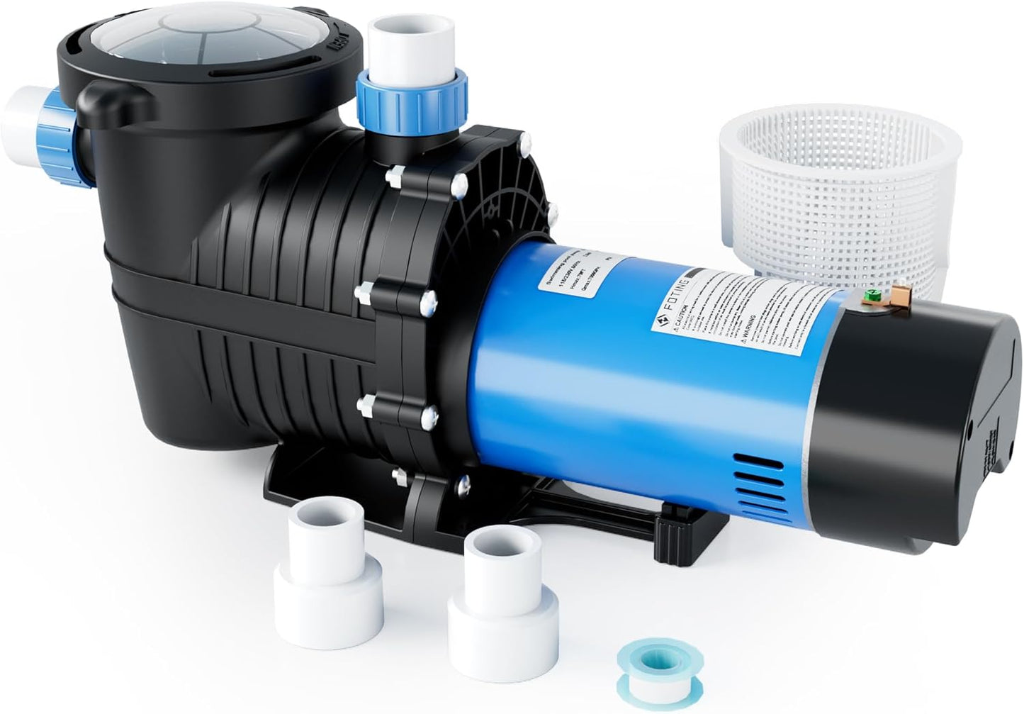 FOTING 2HP Dual Speed Pool Pump for In/Above Ground Pools