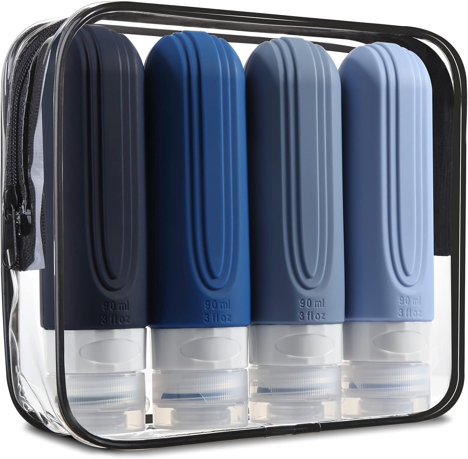 Leak-Proof 3oz Silicone Travel Bottles Set