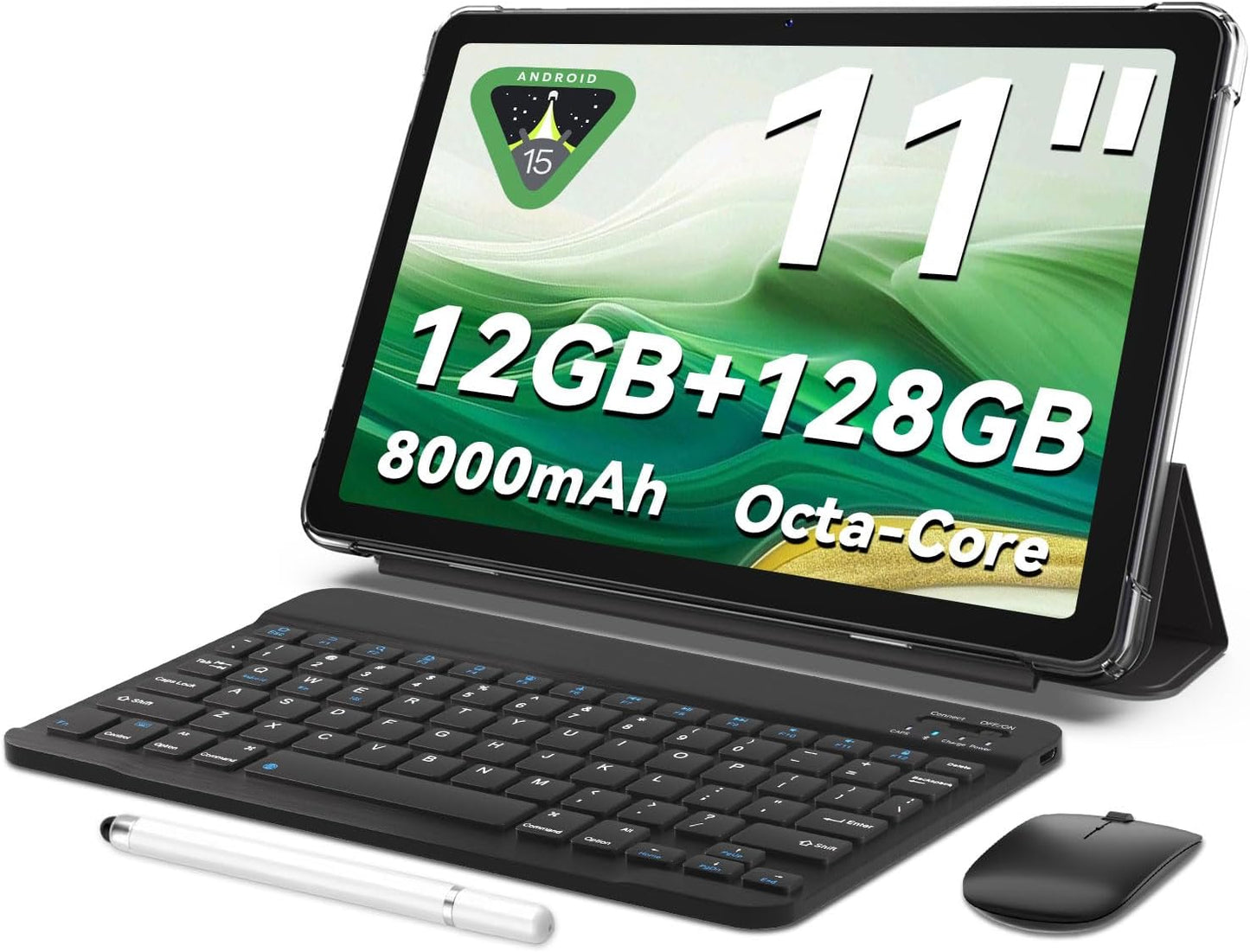 KELANYIS 11 Inch Android 15 Tablet with 12GB RAM and 128GB Storage