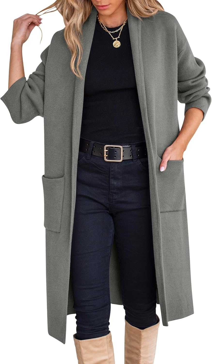 ANRABESS Women's Oversized Cardigan for Trendy Fall Outfits
