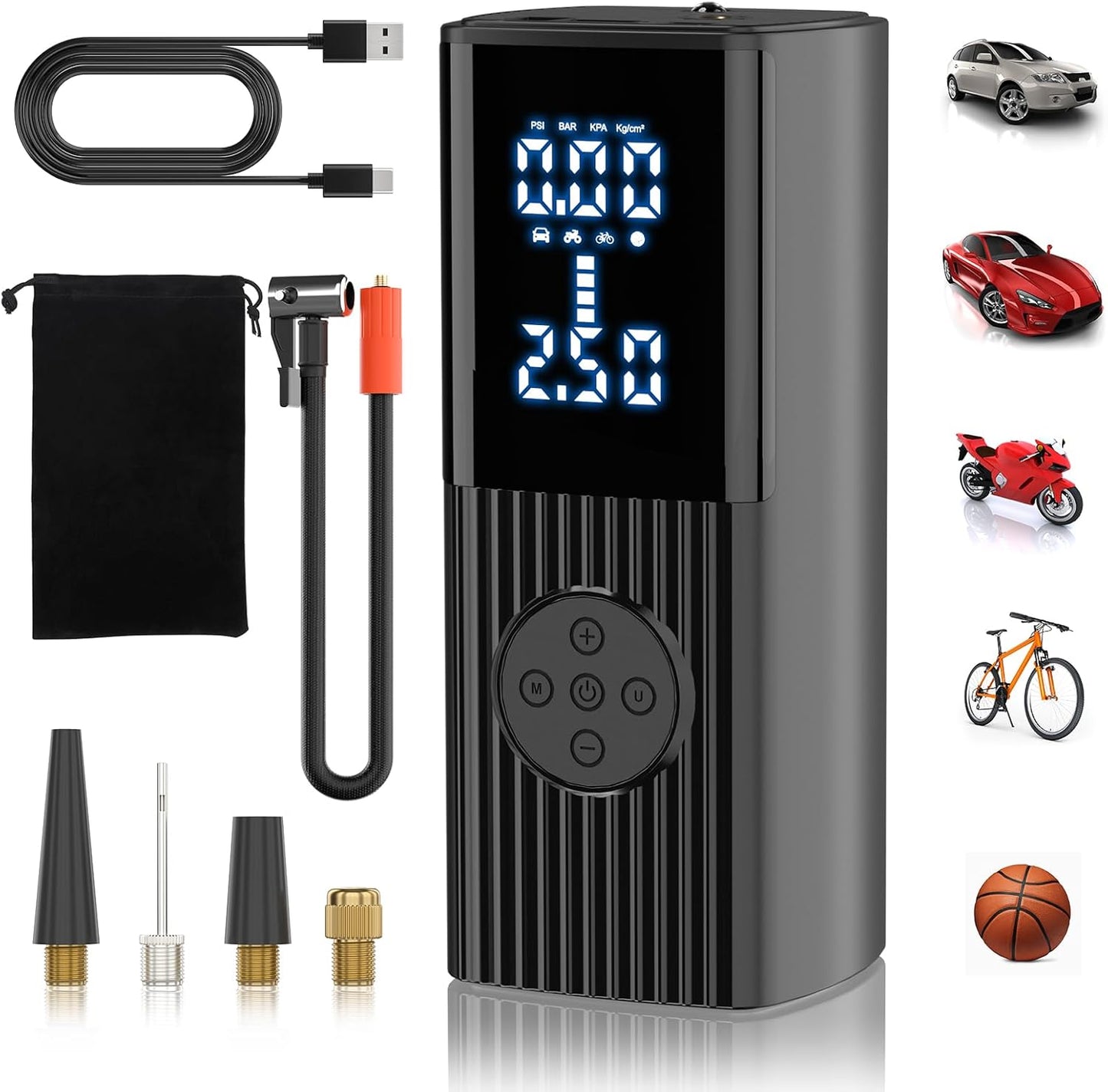 Joric 3X Faster Inflation Portable Air Pump