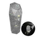 Bling Rhinestone Car Trash Can with Lid - Sparkly Small Portable Bin