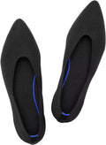Pointed Toe Knit Flats for Women - Slip On Comfort Low Wedge