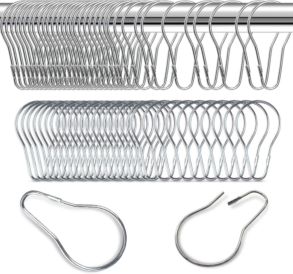 200 PCS Metal Shower Hooks - Organize with Ease!