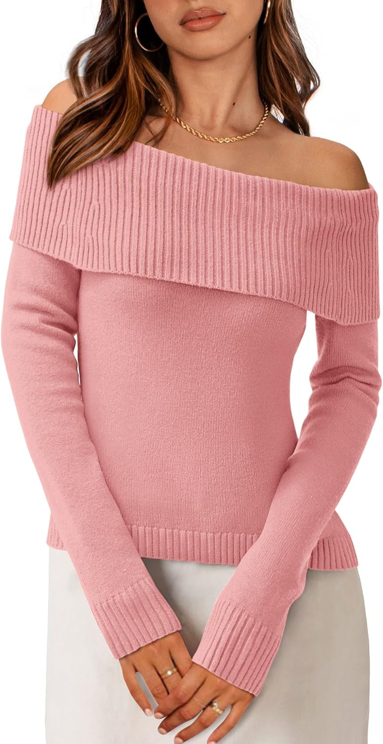 PRETTYGARDEN Off The Shoulder Sweater for Women - Cozy Chic Style