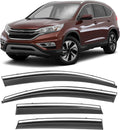 Shatterproof Taped-On Window Deflectors for Honda CR-V 2012-2016