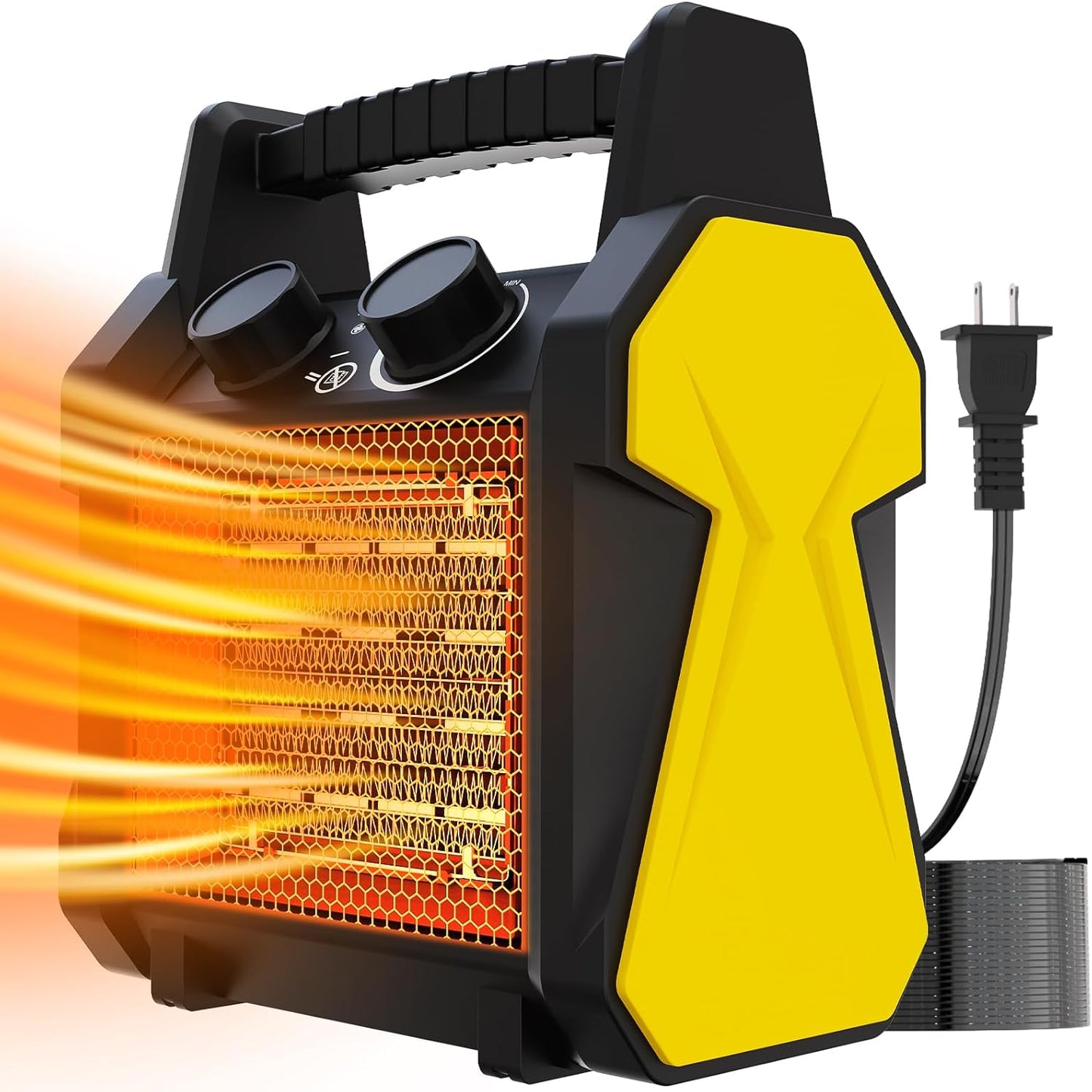 1500W Portable Patio Heater - Overheat Protection, 3 Modes, Greenhouse Use
