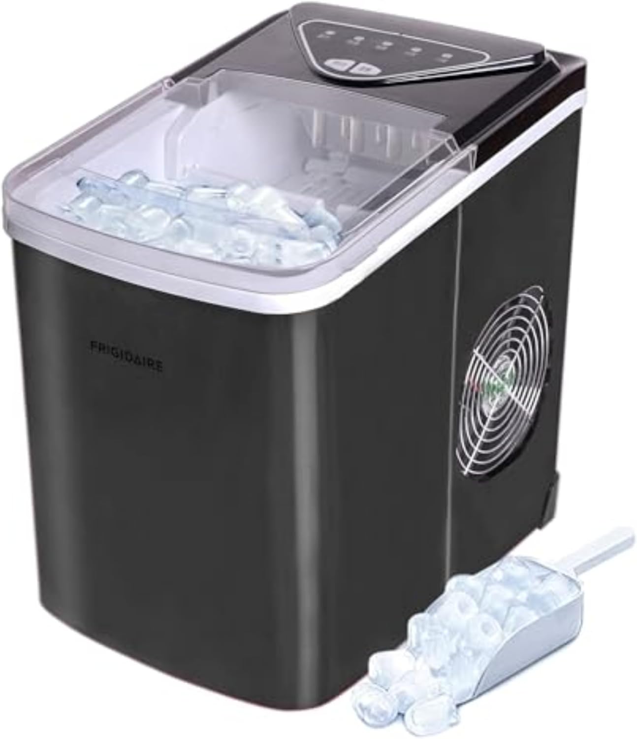 Frigidaire Compact Countertop Ice Maker Produces 26lbs Daily