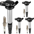 UF596 Ignition Coil Pack and 93501 Spark Plugs Set of 4 - Reliable