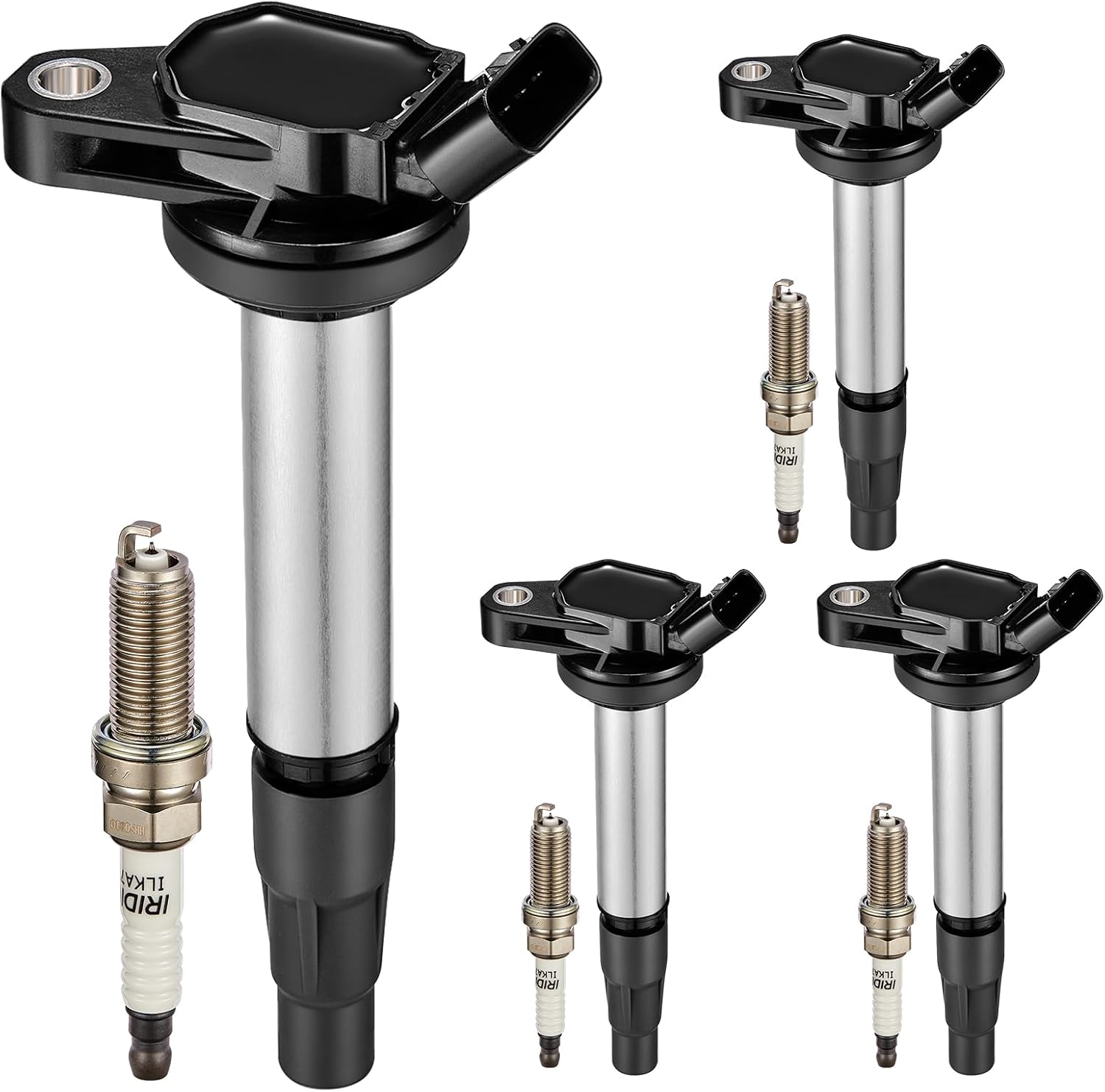 Set of 4 UF596 Ignition Coil Pack and 93501 Spark Plugs for Toyota
