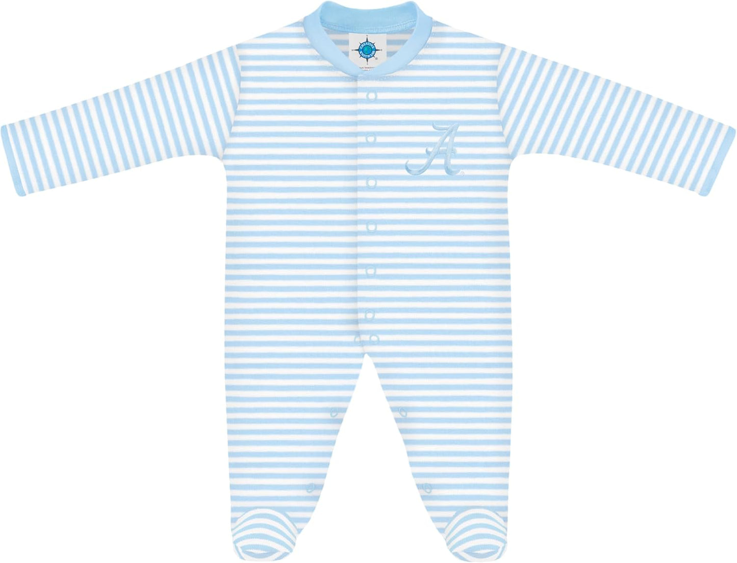 Creative Knitwear College Baby Striped Footed Romper for Kids