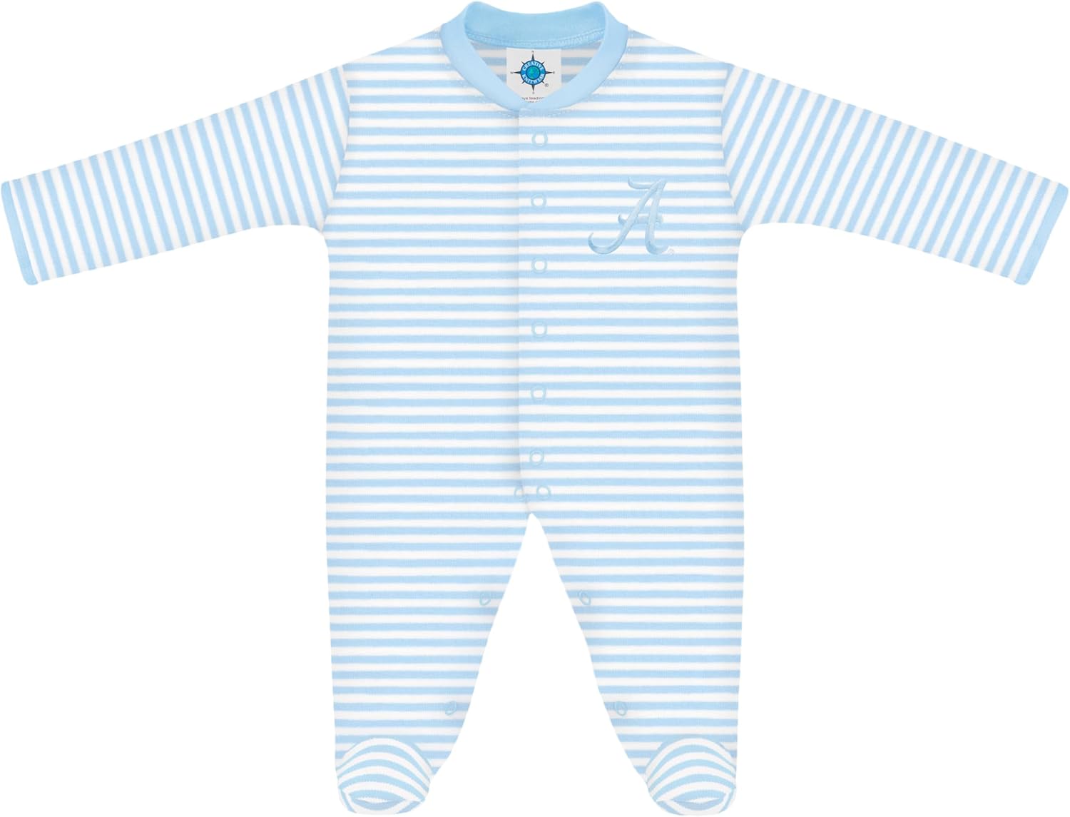 Creative Knitwear College Baby Striped Footed Romper for Kids