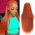 Ginger Orange 13x6 Lace Front Wig Human Hair - Natural Look