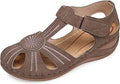 SHIBEVER Women's Wedge Sandals Summer Closed Toe Platform - Dressy