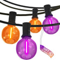 SUNSGNE G40 LED Halloween String Lights 50FT Orange Purple - Festive