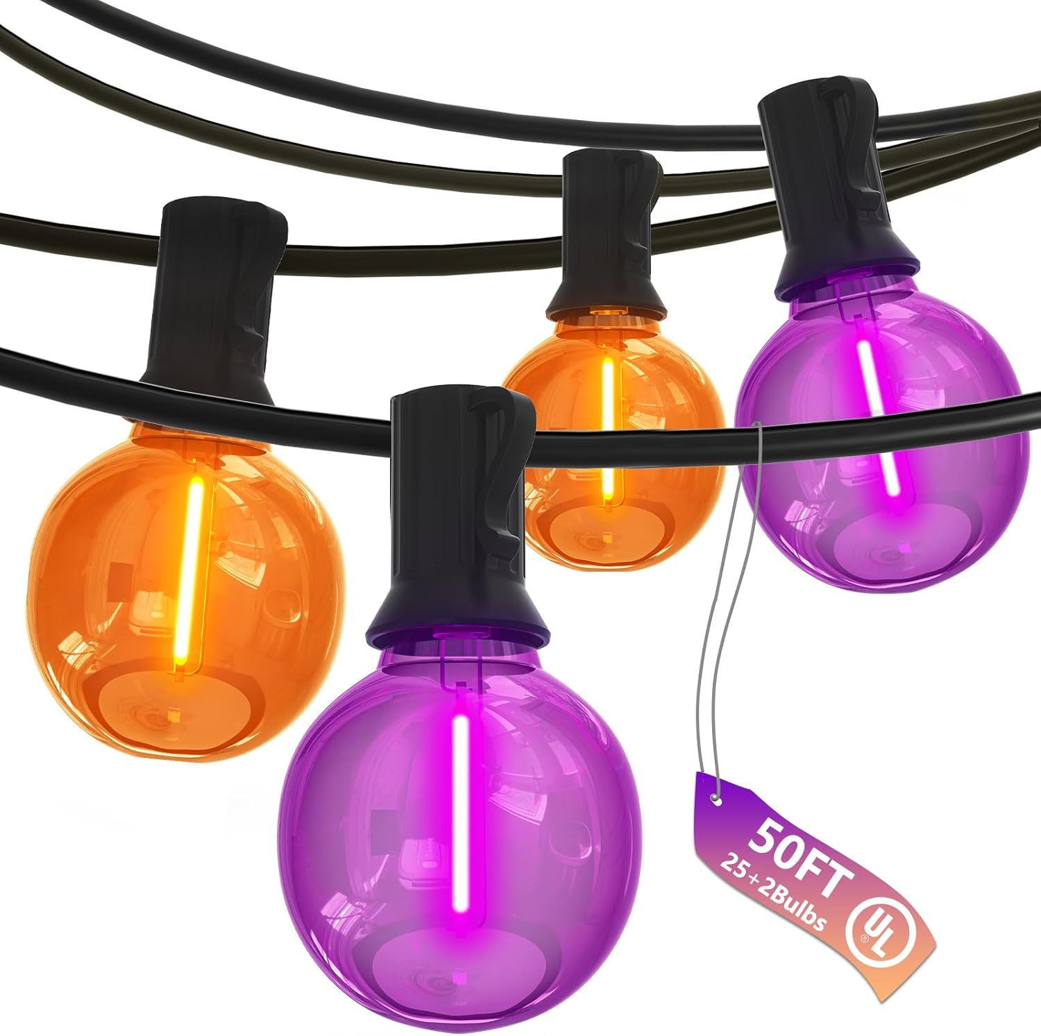 G40 LED Halloween String Lights for Outdoor Decor 50FT