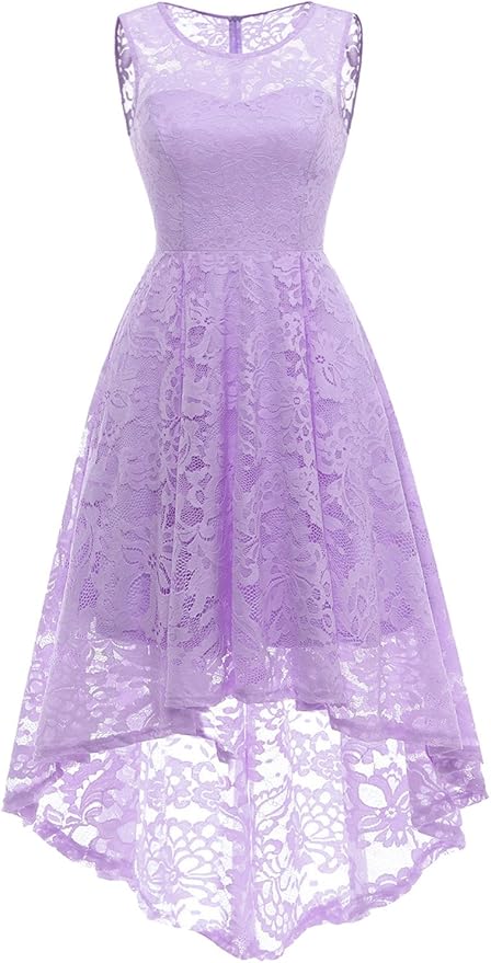 MUADRESS Women's Elegant Floral Lace Hi-Lo Cocktail Dress Review