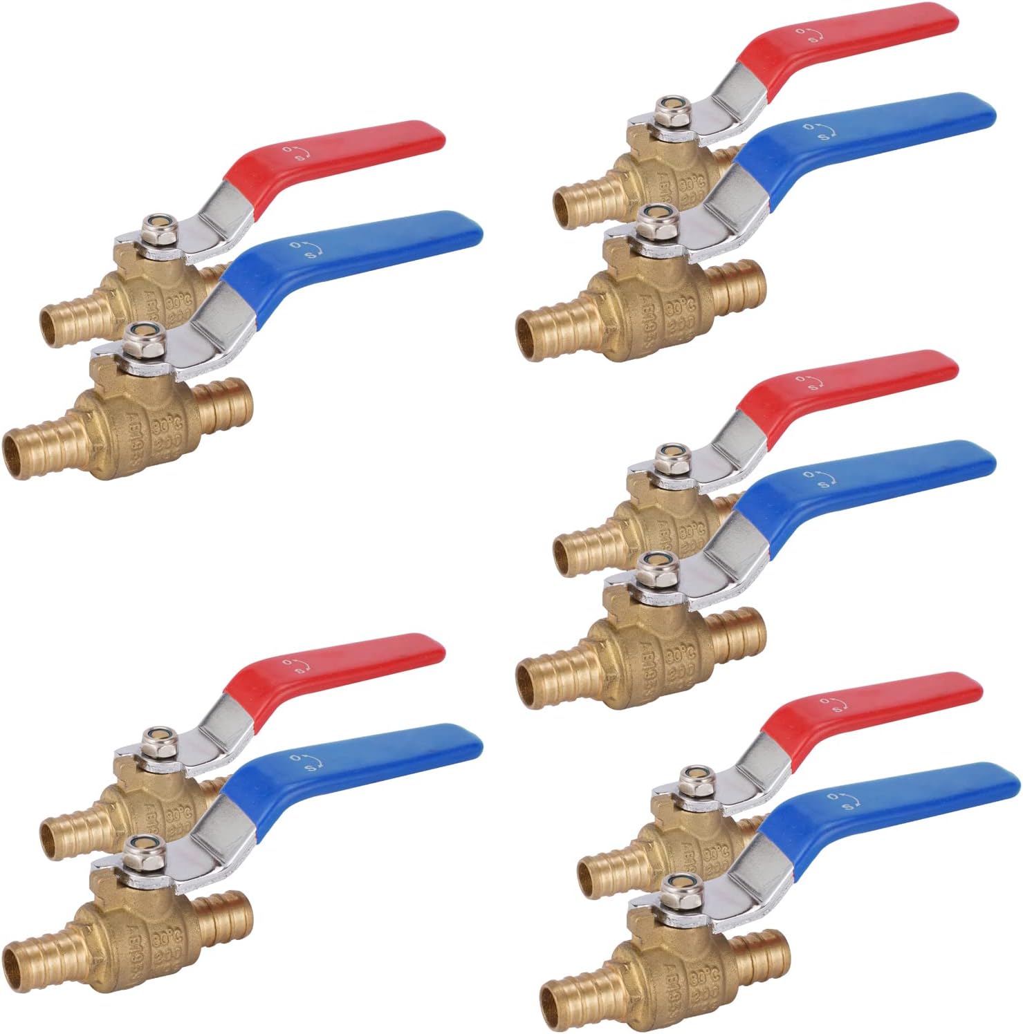 10 Pack 3/4 Inch PEX Shut Off Valve for Hot and Cold Water