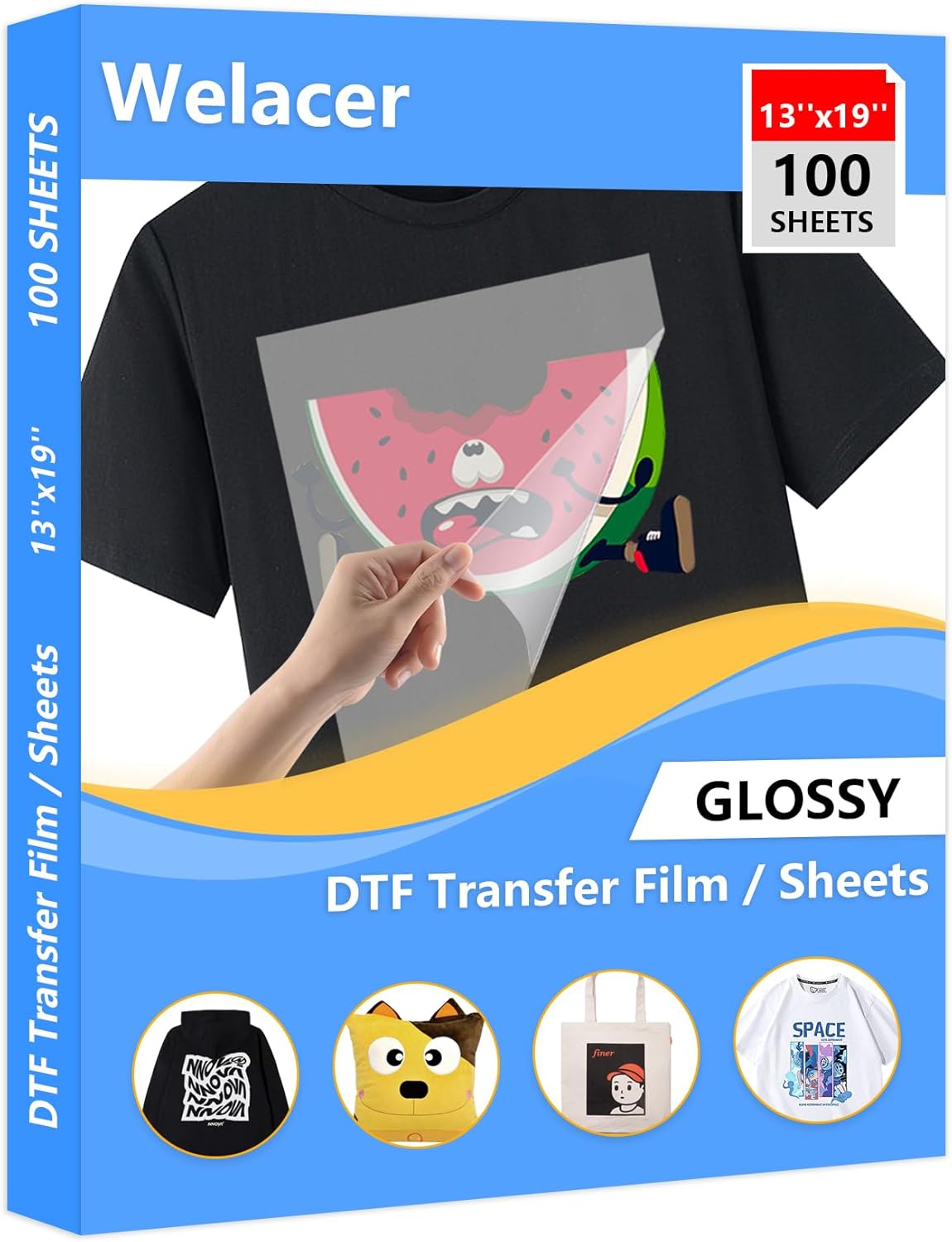 DTF Transfer Glossy Film Sheets for All Fabrics and Colors
