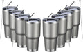 MEWAY 30oz Insulated Tumbler With Lids and Straws - Keeps Drinks Cold
