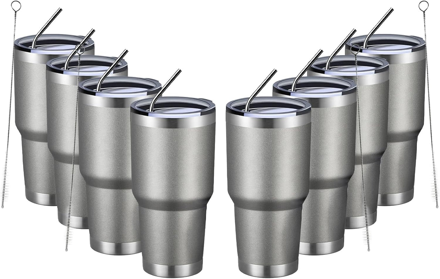MEWAY 30oz Insulated Tumbler for Hot and Cold Drinks, 8 Pack