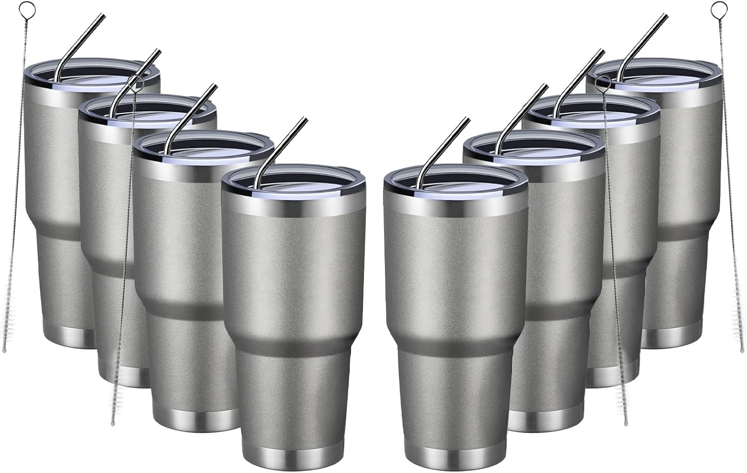 MEWAY 30oz Insulated Tumbler for Hot and Cold Drinks, 8 Pack