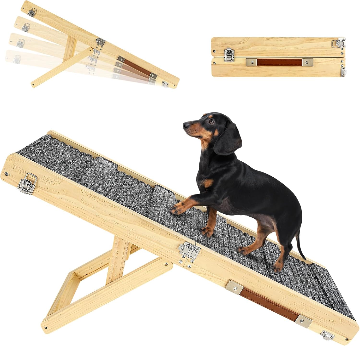 2025 Upgraded Dog Ramp for Couch - Foldable Pet Steps