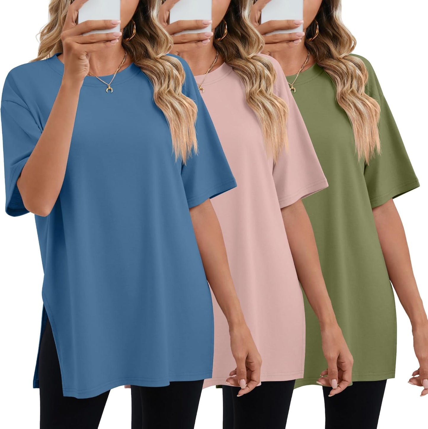 Huukeay Women's Oversized Gym T Shirts for Casual Workout