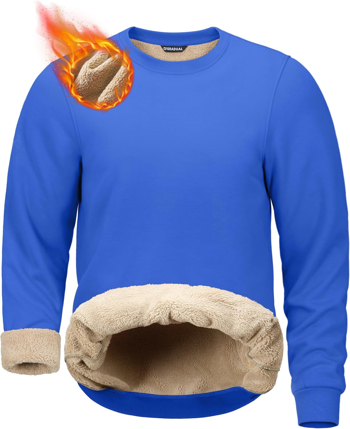 G Gradual Sherpa Lined Sweatshirts for Men - Warm Winter Wear
