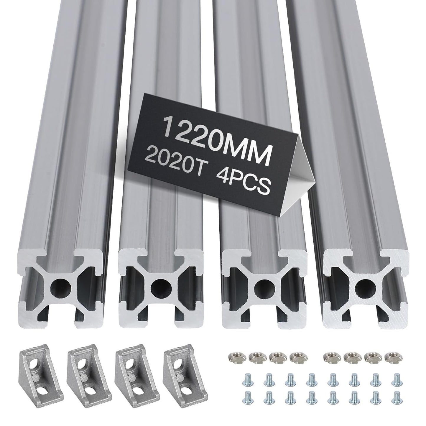 4pcs 1220mm T Slot 2020 Aluminum Extrusion for 3D Printers