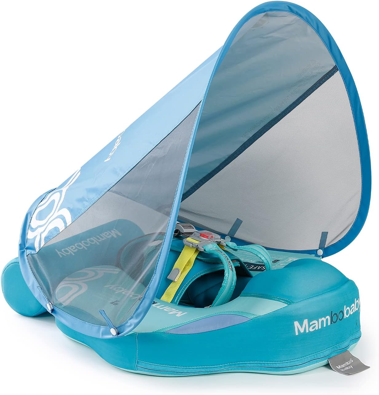 Mambobaby Baby Float with Canopy & Tail for Safe Swimming Fun