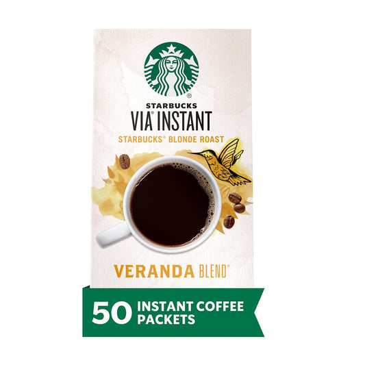 Starbucks VIA Blonde Roast, Veranda Blend, 50 Packets