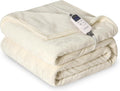 Cozorbt 50x60 Warm Electric Blanket with Plush Flannel and Sherpa