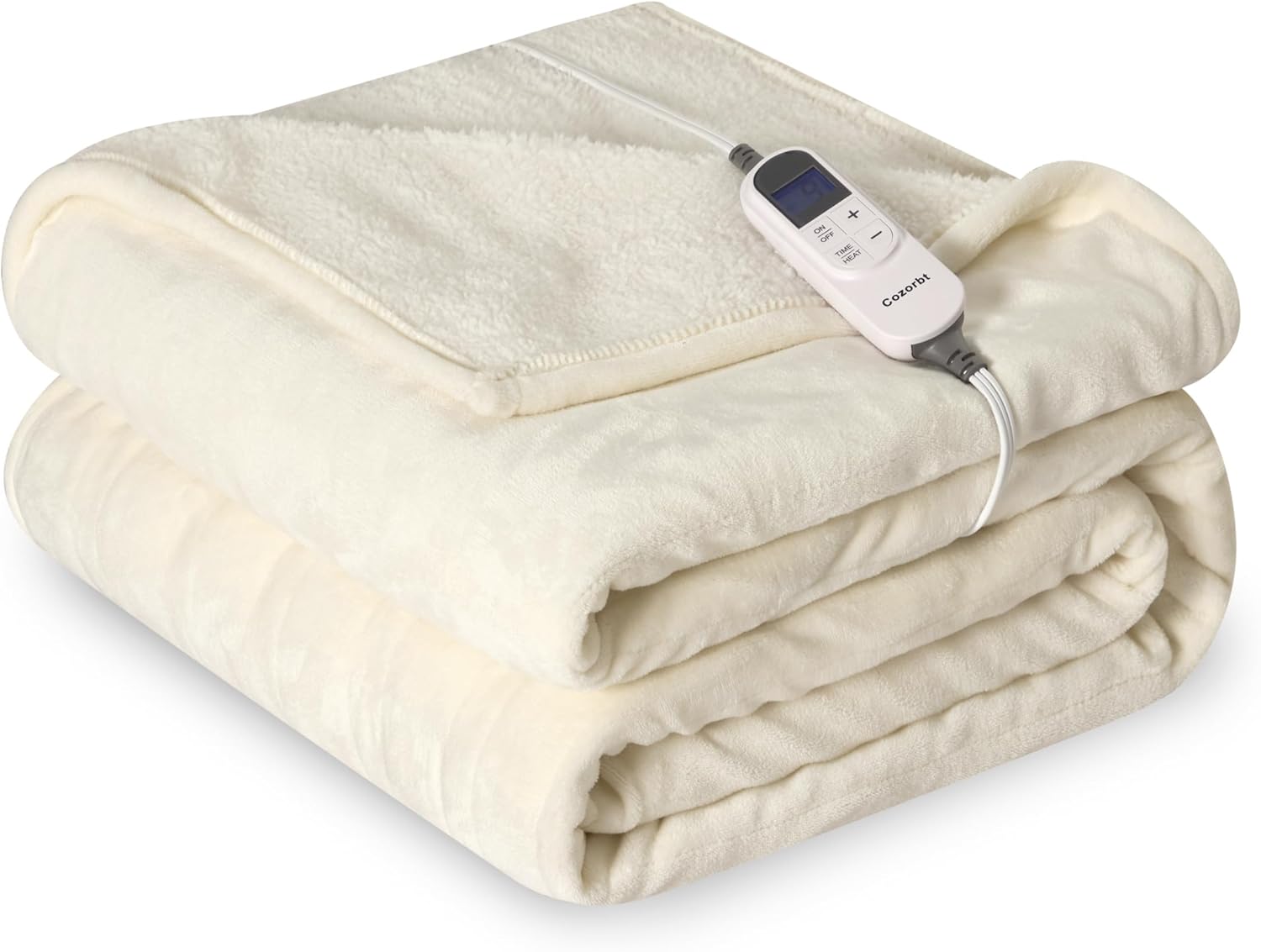 Cozorbt Electric Blanket 50x60 Soft Flannel & Sherpa Warmth