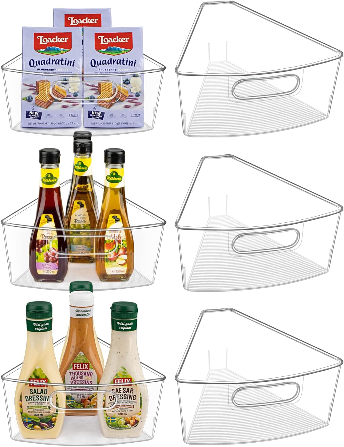 Lazy Susan Cabinet Organizer Bins for 26in and 28in Diameter