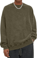 KEEPSHOWING Mens Oversized Hoodies Vintage Acid Wash Pullover
