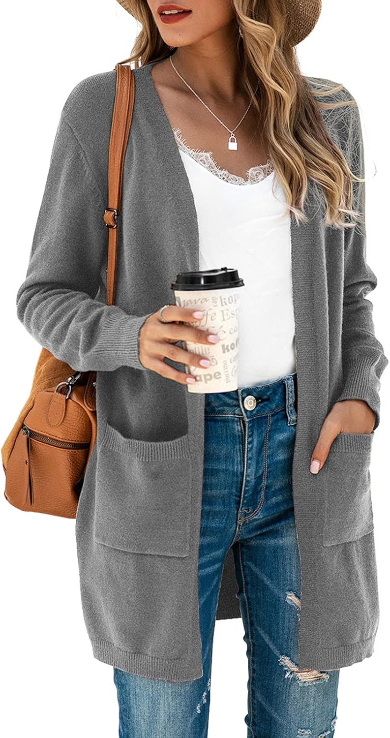 TASAMO Women's Kimono Cardigan: Stylish Oversized Knit Sweater