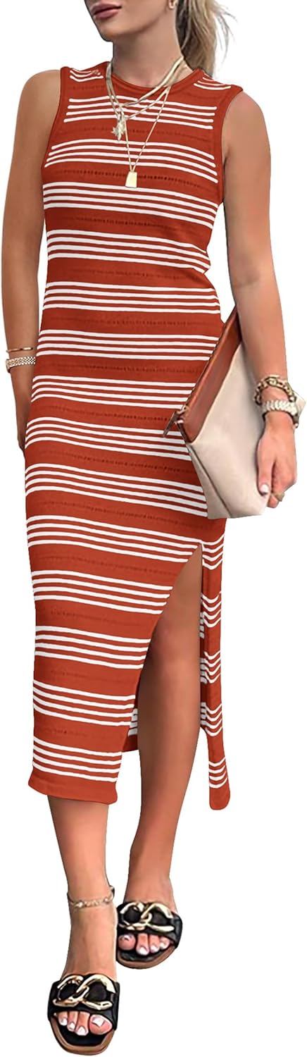 PRETTYGARDEN Women's Casual Sleeveless Midi Tank Dress Review